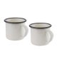 Tasse à anse émaillée, 350 ml, set de 2