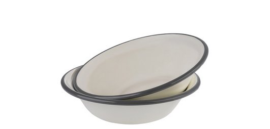 Emaille-Schüssel, Durchmesser: 165 mm, Set von 2