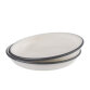 Hollow enameled plate, diameter: 220 mm, set of 2