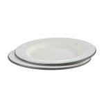 Assiette émaillée, diamètre: 260 mm, set de 2