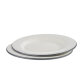 Enamelled plate, diameter: 260 mm, set of 2