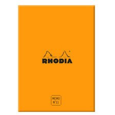 Rhodia, Box Memoblock N°11 (7,5 x 10,5 cm) kariert, 240 Blatt, einzeln eingeschweißt - Orange