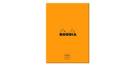 Memo pad No. 11, 85 x 115 mm, squared, orange