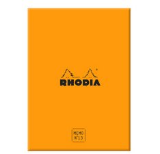 Rhodia memo pad box a6 lined - orange|