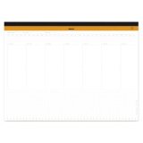 Rhodia sous-main semainier entoilé A4+ (22,2x29,9 cm) 60 feuillets microperforés - Blanc