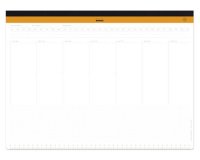 Rhodia sous-main semainier entoilé A4+ (22,2x29,9 cm) 60 feuillets microperforés - Blanc