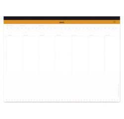 Rhodia sous-main semainier entoilé A3 (30,9x42 cm) 60 feuillets microperforés - Blanc