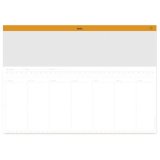Rhodia sous-main semainier entoilé A2 (42x59,4 cm) 30 feuillets encollés - Blanc