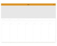 Rhodia sous-main semainier entoilé A2 (42x59,4 cm) 30 feuillets encollés - Blanc