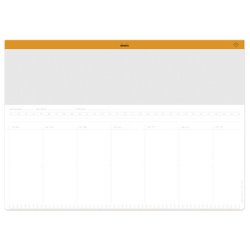 Rhodia sous-main semainier entoilé A2 (42x59,4 cm) 30 feuillets encollés - Blanc