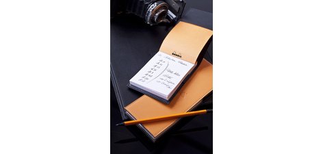 Rhodiarama porte-bloc avec porte-crayon + bloc N°12 ligné - Anis