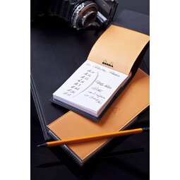 Rhodia black epure notepad cover & pen holder + pad n°16, squared 5x5, 1 pack of 5 - black