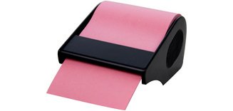 Rouleau de notes adhésives en dévidoir