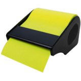 Rouleau de notes adhésives en dévidoir, jaune