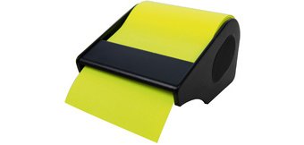 Adhesive notes refill roll, yellow