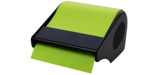 Rouleau de notes adhésives en dévidoir, jaune