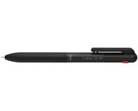 Stylo à bille rétractable multicolore Calme-3, noir