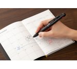 Stylo à bille rétractable multicolore Calme-3, noir