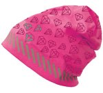 Bonnet jersey pour enfants ReflActions 'Diamant', rose