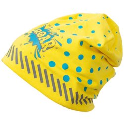 Bonnet jersey pour enfants ReflActions 'Diamant', rose