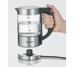 Mini bouilloire en verre WK 3458, inox / noir