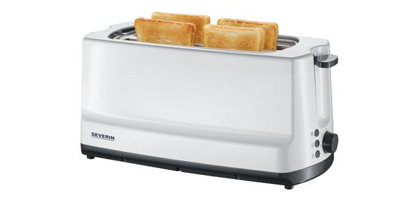 Grille-pain 4 tranches AT 2234, blanc / noir