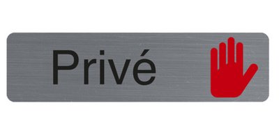 Plaque de signalisation 'Privé'