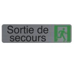 Plaque de signalisation 'Sortie de secours'