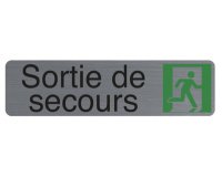 Plaque de signalisation 'Sortie de secours'