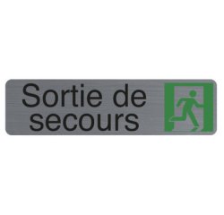 Plaque de signalisation 'Sortie de secours'