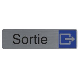 Plaque adhésive imitation aluminium Sortie 16,5X4,4 cm 67173E