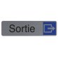 Plaque adhésive imitation aluminium Sortie 16,5X4,4 cm 67173E