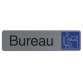 Plaque adhésive imitation aluminium Bureau 16,5X4,4 cm 67154E