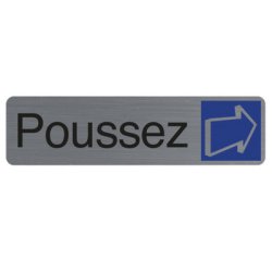 Plaque de signalisation 'Poussez'