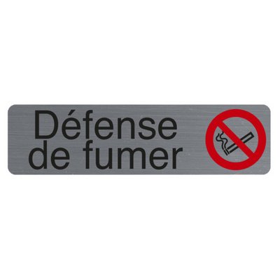 Plaque de signalisation 'Défense de fumer'