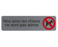 Plaque de signalisation 'Nos amis les chiens'