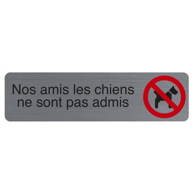 Plaque de signalisation 'Nos amis les chiens'