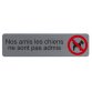 Plaque de signalisation 'Nos amis les chiens'