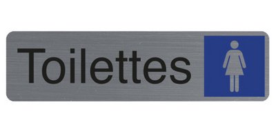 Plaque de signalisation 'Toilettes Dame'