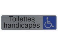 Plaque de signalisation 'Toilettes handicapés'