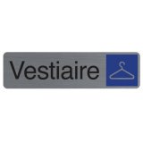 Plaque de signalisation 'Vestiaire'