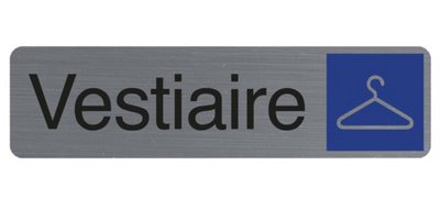 Plaque de signalisation 'Vestiaire'