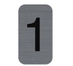 Plaque de signalisation chiffres '1', 25 x 44 mm