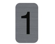 Plaque de signalisation chiffres '1', 25 x 44 mm
