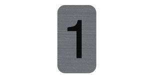 Plaque de signalisation chiffres '1', 25 x 44 mm