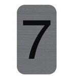 Plaque de signalisation chiffres '7', 25 x 44 mm