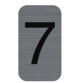 Plaque de signalisation chiffres '7', 25 x 44 mm