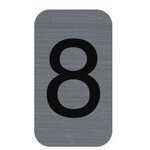 Plaque adhésive imitation Aluminium Chiffre 8 2,5x4,4 cm67188E