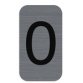 Plaque de signalisation chiffres '0', 25 x 44 mm