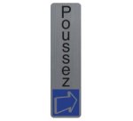 Plaque de signalisation 'Poussez'